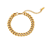  Lắc tay Unisex Titan SST Bảng xích cá tính Không Đen Gỉ LT84 