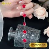  Lắc tay xích mảnh hoa 5 lá,chất liệu titan không rỉ LT254 