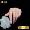 Nhẫn cặp Titan SST Official Store Kiểu khắc trái tim full vòng basic Không Đen Gỉ N128 