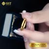  Nhẫn cặp Titan SST Official Store Kiểu khắc trái tim full vòng basic Không Đen Gỉ N128 