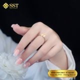  Nhẫn Titan SST Official Store Kiểu chữ H đính đá 1 vòng thanh lịch Không Đen Gỉ bền màu N80 