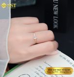  Nhẫn nữ Titan SST Form mảnh đính hột cao sang thanh lịch Không Đen Gỉ | Mã N10 