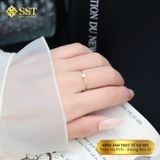  Nhẫn nữ Titan SST Form mảnh đính hột cao sang thanh lịch Không Đen Gỉ | Mã N10 
