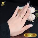  Nhẫn Unisex Titan SST Titan Full đá 1 vòng lấp lánh Không Đen Gỉ N16 