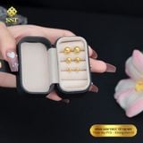  Hoa tai Unisex Titan SST Official Kiểu trơn tròn Không Đen Gỉ BT78 