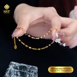  Lắc chân Titan SST Official Store Kiểu basic dây lá me lấp lấnh Không Đen Gỉ LC12 