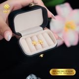  Bông tai nữ Titan SST Official Store hoa 5 cánh nhỏ đính đá thanh lịch Không Đen Gỉ BT187 