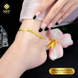  SST Official Lắc Chân Titan Dây Mì Ép Sáng Bóng - Thiết Kế Tối Giản Sang Trọng (LC29) 