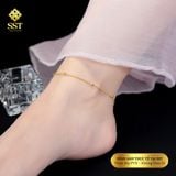  Lắc chân Basic Titan SST Official Store Kiểu dây mì charm bi tối giản sang trọng Không Đen Gỉ LC42 