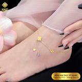  SST Official: Lắc chân titan nữ cao cấp, cỏ 4 lá và ngôi sao tòn ten đính đá phong cách Hàn Quốc LC58 