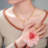  Dây chuyền nữ Titan SST Official Kiểu dây mì dẹp hồ điệp đi tiệc sang trọng Không Đen Gỉ VC102 