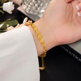  Lắc tay Unisex Titan SST Official Store Kiểu Đuôi phụng bảng lớn sẵn khóa tròn Không Đen Gỉ LT247 