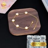  Lắc tay titan SST dây xích mảnh phối hoa 5 lá LT262 