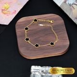  Lắc tay titan SST dây xích mảnh phối hoa 5 lá LT262 