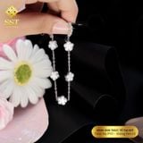  Lắc tay titan SST dây xích mảnh phối hoa 5 lá LT262 