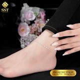  Lắc chân Titan SST Official Store Kiểu basic dây lá me lấp lấnh Không Đen Gỉ LC12 