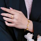  Lắc tay nữ Titan SST Official Store Mặt hồ điệp đính đá dây rút năng động Không Đen Gỉ LT184 