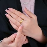  Nhẫn Titan SST cá tính Khắc số la mã Đính Đá Không Đen Gỉ N280 