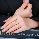  Nhẫn Titan SST cá tính Khắc số la mã Đính Đá Không Đen Gỉ N280 