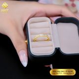  Nhẫn nữ Titan SST Đính full đá tròn 1 vòng thanh lịch Không Đen Gỉ V1 