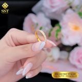  Nhẫn nữ Titan SST Đính full đá tròn 1 vòng thanh lịch Không Đen Gỉ V1 