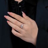  Nhẫn nữ Titan SST Official Store Kiểu bướm nhỏ phối vòng đá lấp lánh nữ tính Không Đen Gỉ N181 