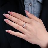  Nhẫn Nữ Titan SST Kiểu Đính đá Nơ thnh lịch freesize Không Đen Gỉ N286 