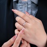  Nhẫn Nữ Titan SST Kiểu Đính đá Nơ thnh lịch freesize Không Đen Gỉ N286 