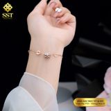  Lắc tay Unisex Titan SST Official Kiểu lu thống đính đá sang trọng Không Đen Gỉ LT64 