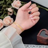  Vòng tay trơn bản vuông chất liệu titan không rỉ VT69 