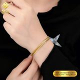  Lắc tay Unisex Titan SST Official Kiểu Xương cá Cá tính Không Đen Gỉ LT38 