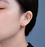  Bông tai nữ Titan SST Official Store Kiểu nơ trơn basic thanh lịch Không Đen Gỉ BT188 