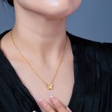  Dây chuyền nữ Titan SST Official Mặt cánh bướm trắng óng ánh Không Đen Gỉ VC196 