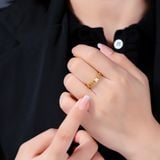  Nhẫn Titan SST Official Store Kiểu Kim Tiền Thanh lịch Không Đen Gỉ N63 