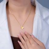  Dây chuyền nữ Titan SST Lá Me Mặt Hồ Điệp Kim Sa Không Đen Gỉ VC64 