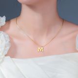  Dây chuyền Titan SST Chữ M thanh lịch Không đen gỉ VC172 