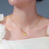  Dây chuyền mặt trái tim phối tim Titan cao cấp Không đen rỉ VC12 