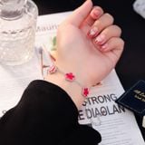  Lắc tay xích mảnh hoa 5 lá,chất liệu titan không rỉ LT254 