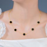  Dây chuyền nữ xích mảnh 5 cánh hoa,chất liệu titan không rỉ VC553 