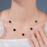  Dây chuyền nữ xích mảnh 5 cánh hoa,chất liệu titan không rỉ VC553 