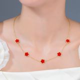  Dây chuyền nữ xích mảnh 5 cánh hoa,chất liệu titan không rỉ VC553 