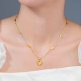  Dây chuyền Titan SST Trái tim khắc chữ Không Đen Gỉ VC252 