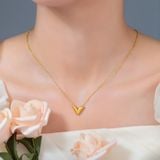  Dây chuyền Titan SST Official Store Mặt chữ V thanh lịch Không Đen Gỉ VC148 