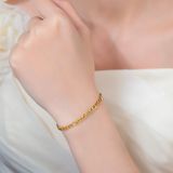  Lắc tay Unisex Titan SST bảng xích nhỏ Không Đen Gỉ LT200 