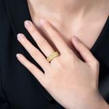  Nhẫn Unisex Titan SST Officil Store Đính full 2 vòng đá lấp lánh vàng Không Đen Gỉ N21 