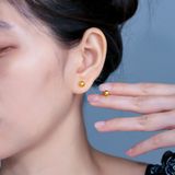  Hoa tai Unisex Titan SST Official Kiểu trơn tròn Không Đen Gỉ BT78 