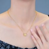  Dây chuyền nữ Titan SST Official Mặt cánh bướm trắng óng ánh Không Đen Gỉ VC196 