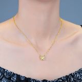  Dây chuyền nữ Titan SST Official Mặt cánh bướm trắng óng ánh Không Đen Gỉ VC196 