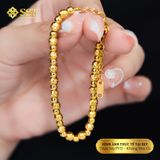  Lắc tay nữ Titan SST bi chạm khía sẵn khóa tròn sang trọng Không Đen Gỉ LT250 