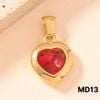  Mặt dây chuyền trái tim phối Đá Đỏ chất liệu titan không rỉ MD13 